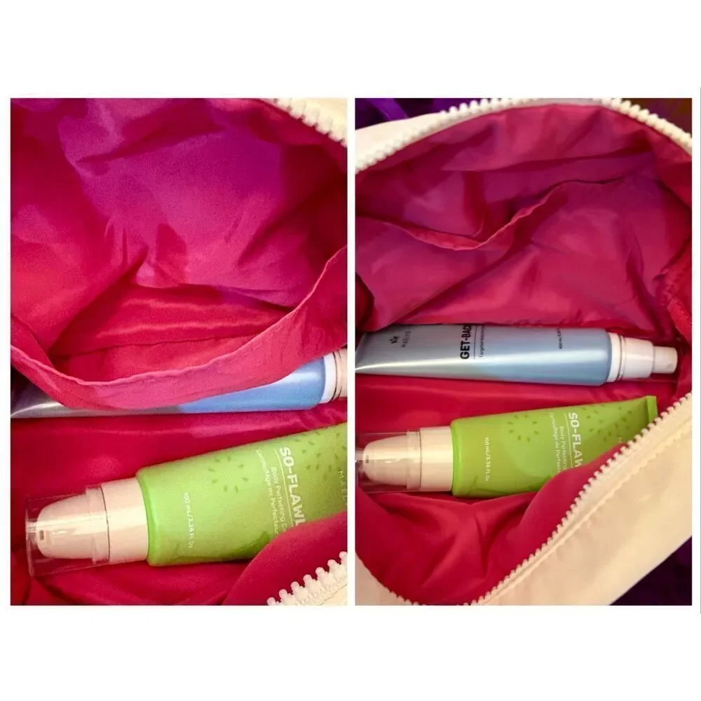 MAELYS-Cosmetic/Travel Bag+GET-BACK Body Acne Spray+So-Flawless Perfecting Cream